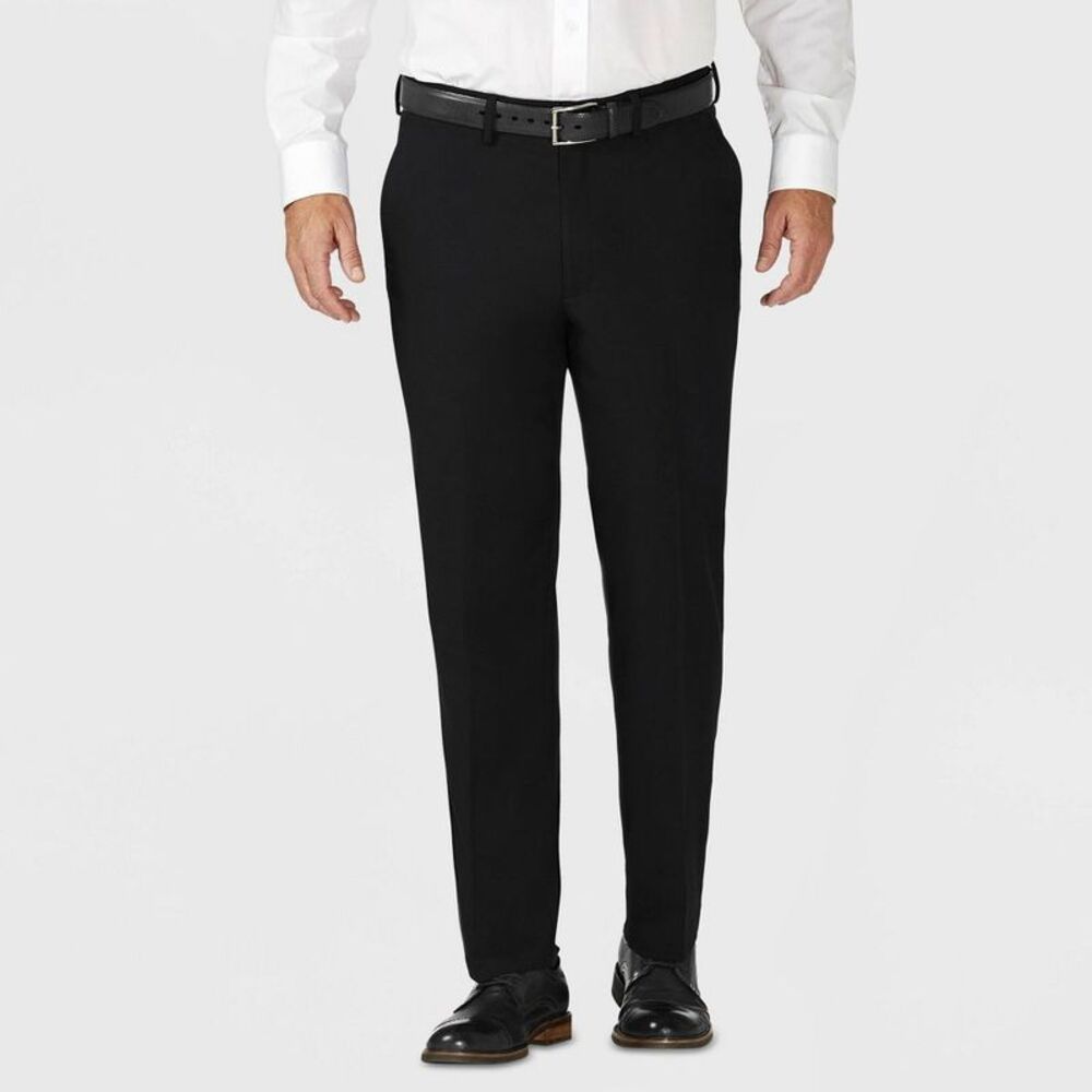 Haggar H26 -  Men's Tailored Fit Straight Leg Full Su Black
